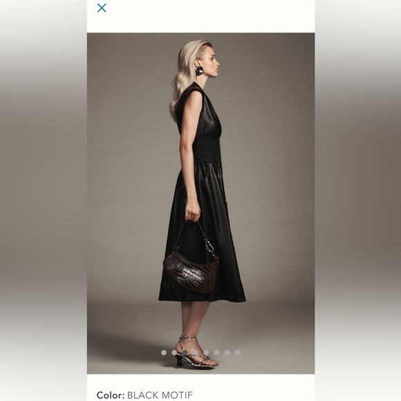 Black vegan leather dress - Picture 2 of 7